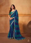 Gerua By Stavan Pure Chiffon With Embroidery Work Saree